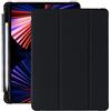 JOYLYJOME Custodia per iPad 7/8/9a generazione (2019/2020/2021), a 3 strati, resistente agli urti, con supporto e cinturino, colore: nero