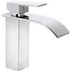 Cornat SAZ619 - Miscelatore monocomando per lavabo, cromato pressofuso, con valvola di scarico a pressione per bagno, colore: Argento