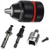 Secwell Mandrino Autoserrante 1.5-13mm Mandrino 1/2''-20UNF con SDS-Plus Adattatore per Driver di Impatto, Trapano Elettrico, Martello Trapano