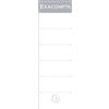 Exacompta - Cod. 538E - Confezione da 10 etichette per registratori a leva dorso 80mm - Bianco