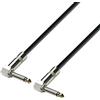Adam Hall Cables 3 STAR IRR 0015 - Cavo strumenti jack angolare mono da 6,3 mm a jack angolare mono da 6,3 mm 0,15 m
