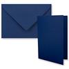 FarbenFroh by GUSTAV NEUSER 10 biglietti pieghevoli formato DIN B6 con buste, colore: blu scuro, 120 x 170 mm, ideali per biglietti di invito, matrimonio, battesimo, comunione, cresima. Marchio: FarbenFroh