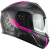 CGM Casco modulare, 569G C-MAX CITY, Nero Fucsia fluo opaco,XXL(63-64cm)