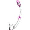 SEAC Tribe Dry Dry Snorkel Ridotto, Ottimo per Snorkeling e Subacquea Unisex Bambini Trasparente/Rosa Standard