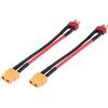 Dilwe Cavi Connettore Adattatore da XT60 a Spina T, 2 Pezzi 4 Tipi Accessorio RC 14AWG 10cm(Spina T Maschio a XT60 Femmina)