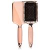 Navaris Spazzola Piatta per Capelli - Spazzola Effetto Liscio per Asciugare Stirare Capelli Corti e Lunghi - Paddle Brush con Manico in Gel - Oro Rosa