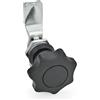 Ganter Normelemente Ganter Norm elementi | Chiusure con elemento di comando - GN 115 | Comando con plastica Knebel | 1 pezzi, nero, GN 115-SK-14