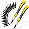 FOSHIO 2 Pezzi Taglierino Precisione Cutter Di Precisione Coltello Scalpello Set Crafting con 20 pz Lame di Ricambio e Cap protettivo, Cutter Knife Professional, Giallo