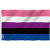 ANLEY Fly Breeze 3x5 Piedi Bandiera Genderfluid - Colore Vivido e Resistente Ai Raggi UV - Testata In Tela E Doppie Cuciture - Bandiera Genderfluid Pride Poliestere Anelli Ottone 3 X 5 Piedi