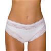 Risveglia I Sensi 3 Slip Donna Pizzo Cotone Modal Vita Media