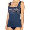 Egi Canotta Donna In Micromodal Spalla Larga Pizzo Sul Seno