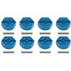 Create idea 8x RC Auto Ruota Esagonale Hub Adattatori Blu 12mm Lega di Alluminio Dadi Esagonali Con Pin Universale Misura Per 1/10 RC Modello Auto Pezzo di Ricambio
