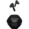 Noua Samurai Earbuds Bluetooth 5.0 con Stereo HiFi, Cuffie True Wireless con Microfono, Auricolari Bluetooth In Ear con Controllo Touch Senza Fili, Custodia Ricarica Rapida USB-C per iPhone Samsung