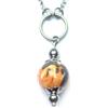 Handmade Collana donna minimalista in acciaio inox con pendente perla in pietra naturale
