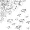 CONNECTION 4200 Pezzi Acrilico Trasparente Diamante Cristalli Decorativi Matrimonio Trasparente Cristalli di Coriandoli da Tavolo Diamanti Strass Diamante per Vaso Riempitivi Decorazioni per la Tavola Natale