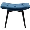 Kare Black Vicky Velvet Petrol - Sgabello in legno massiccio, 59 x 37 cm, 46 x 59 x 37 cm