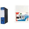 Esselte 6 Registratori G83 Oxford Blu, F.to Protocollo, Dorso 8 cm + 50 Buste Deluxe