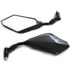 Alchemy Parts Moto Coppia Specchietti 10mm catena - nero Gambo con lucida Carbon finitura