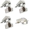 LIKERAINY 95 Grado Tacchetti Cerniera Braccio Corto con Ammortizzatore 35mm Stollen Cerniera a Gomito per Ante a Ribalta Chiusura Soft Cerniere di Mobile da Cucina Gabinetto Armadio Porte 4 Pezzi