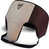 Mytra Fusion conchiglia protettiva uomo conchiglia boxe per MMA, Muay Thai, Kickboxing e Arti Marziali Protezione addominale per allenamento, sparring, grappling e taekwondo (Brown/Beige, XS)