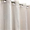 YISURE Tenda da doccia in finto lino 180x200 beige crema, tenda da bagno senza ganci in tessuto resistente e idrorepellente, larghezza 180 x altezza 200cm