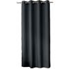 ED Enjoy Home Tenda Decorativa con Occhielli argentati, 140 x 240 cm, Grigio Scuro, 100% Poliestere, Satinato, Collezione Basic