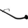Gardinia Set Asta per Tende Lisa, 1 Binario Curva, Diametro 16/19 mm, Estendibile, Lunghezza 130-180 cm, Nero Opaco