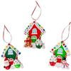 SHATCHI Decorazioni da appendere all'albero di Natale, decorazioni per la casa, decorate con cupcake, caramelle, Babbo Natale, pupazzo di neve, orsacchiotto, albero di Natale, decorazione per la casa, set da
