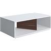 Movian Marchio Amazon - Movian - Rettangolare Tavolino da salotto, 110 x 55 x 32 cm, bianco-noce