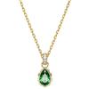 Swarovski Pendente Stilla, Taglio Pear, Verde, Placcato color oro