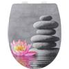 WENKO Sedile WC Water Lily, superficie strutturata, copriwater con chiusura ammortizzata automatica, in termoplastica infrangibile, 36,5 x 45 cm, multicolore