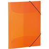 HERMA 19515 - Set di 3 cartelline per bambini, formato A3, in plastica, con alette interne ed elastico, set di cartelle in plastica resistente, per ragazzi e ragazze, colore: arancione traslucido
