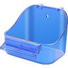 GURECOD Vasca da Bagno in plastica Accessori per Uccelli Gabbia per Uccelli appesa Doccia Alimentatore per Uccelli Bagno per Uccelli Piccoli, canarini, pappagalli, pappagalli Viti (1 Blu)
