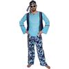 maylynn - Costume da Hippy Anni 60 e 70 per Travestimenti di Coppia Uomo/Donna - Blu - Zac (Uomo) - L/XL