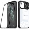xinyunew Cover iPhone XR, Custodia per iPhone XR Antiurto 360 Gradi con Protezione Schermo Integrata Rugged Doppia Bumper Case Custodia per iPhone XR- Nero
