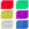 LZYKJGS 36 Pezzi Sacchetto di Plastica Documento Trasparente A5, Porta Documento A5, in Plastica Colorata, con Pulsante, per Casa, Ufficio, Scuola