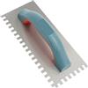 AERZETIX - C64835 - Cazzuola dentata per piastrelle/frattone con denti 10x6mm - attrezzo manuale per costruzione - manico in plastica - edilizia muratura intonacata - in acciaio