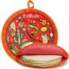 Tortillada - Scaldatortillas 30 cm per Microonde - Scaldatortillas in Cotone/Poliestere per Tortillas, Tacos, Roti e Chapati - Contenitore per Mantenere le Tortillas Calde - Rosso
