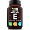 NÄTOO Vitamina E 400 UI Perle 268mg Softgel 60, Integratore Naturale (D-Alfa-Tocoferolo), Vitamina E Pura Potente Antiossidante, Vit E Alto Dosaggio 2233% del VNR