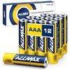 ALLMAX BATTERY Batterie alcaline AAA Allmax Maximum Power (12 pezzi), durata ultra-lunga, conservazione per 10 anni, tenuta stagna, compatibili con i dispositivi, offerte da EnergyCircle Technology (1,5 Volt)