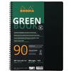 RHODIA 119912C - Quaderno Greenbook 100% riciclato e riciclabile - A4+ 22,5 x 29,7 cm- Quadretti piccoli -160 pag. ag staccabili foratura a 4 buchi - Carta Clairefontaine riciclata 90g/m² FSC® - Polipropilene riciclato NERO