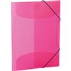 HERMA 19517 - Set di 3 cartelline per bambini, formato A3, in plastica, con alette interne ed elastico, set di cartelle in plastica resistente, per ragazzi e ragazze, colore: rosa traslucido