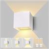 Lureshine Applique da Parete Interno G9 LED Lamp Angolo del Fascio Regolabile Lampada Alluminio Bianco Caldo 3000k Aplique LED da Parete Interni Adatto per Interni/Esternicamera (Bianco 1 Pezzi)