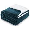 SOCHOW Coperta in Pile Sherpa Waffle, Coperta in Peluche Reversibile Super Soft Fuzzy Calda, Leggera e Soffice per Divano Letto Turchese 150 x 200 cm