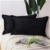 Madizz 2 Pezzi Federe in Velluto Copricuscini Morbido Decorativo Fodere per Cuscino Lusso Stile per Divano Camera da Letto Nero Rettangolare 30x50 cm