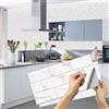 AMOYUN 12 pezzi Adesivi per Piastrelle, 15x30cm Adesivi Mattonelle Impermeabile PVC Autoadesivo Decorazione Adesivi Parete Wall Stickers per Piastrelle del Bagno e Della Cucina