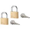 Thirard FTH THIRARD - Set di 2 lucchetti in ottone con chiave, 35 mm