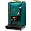 FABER COFFEE MACHINES | Modello Pro Deluxe | Macchina caffe a cialde ese 44mm | Rifiniture ottonato | Pressacialda in ottone regolabile | elettrovalvola di serie (BRITISH GREEN)