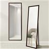 GONICVIN Specchi a figura intera, specchio da terra con cornice nera, da appendere e da terra, grande specchio decorativo per camera da letto, soggiorno, bagno (40 x 150 cm, rettangolare)