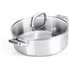 Berndes Tegame due manici con coperchio Tricion Resist Acciaio inox Antiaderente 32 cm
